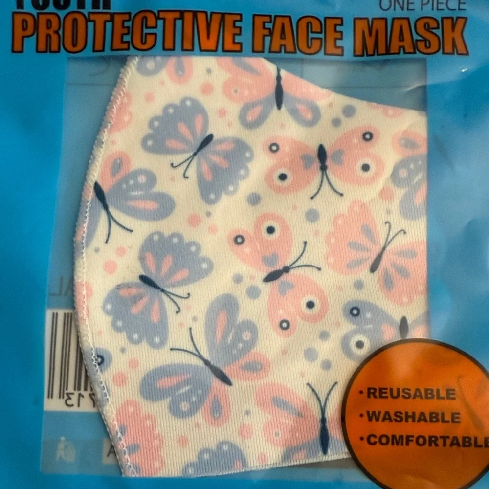 Onepiece Kids Butterfly Face Mask - Pink and Blue